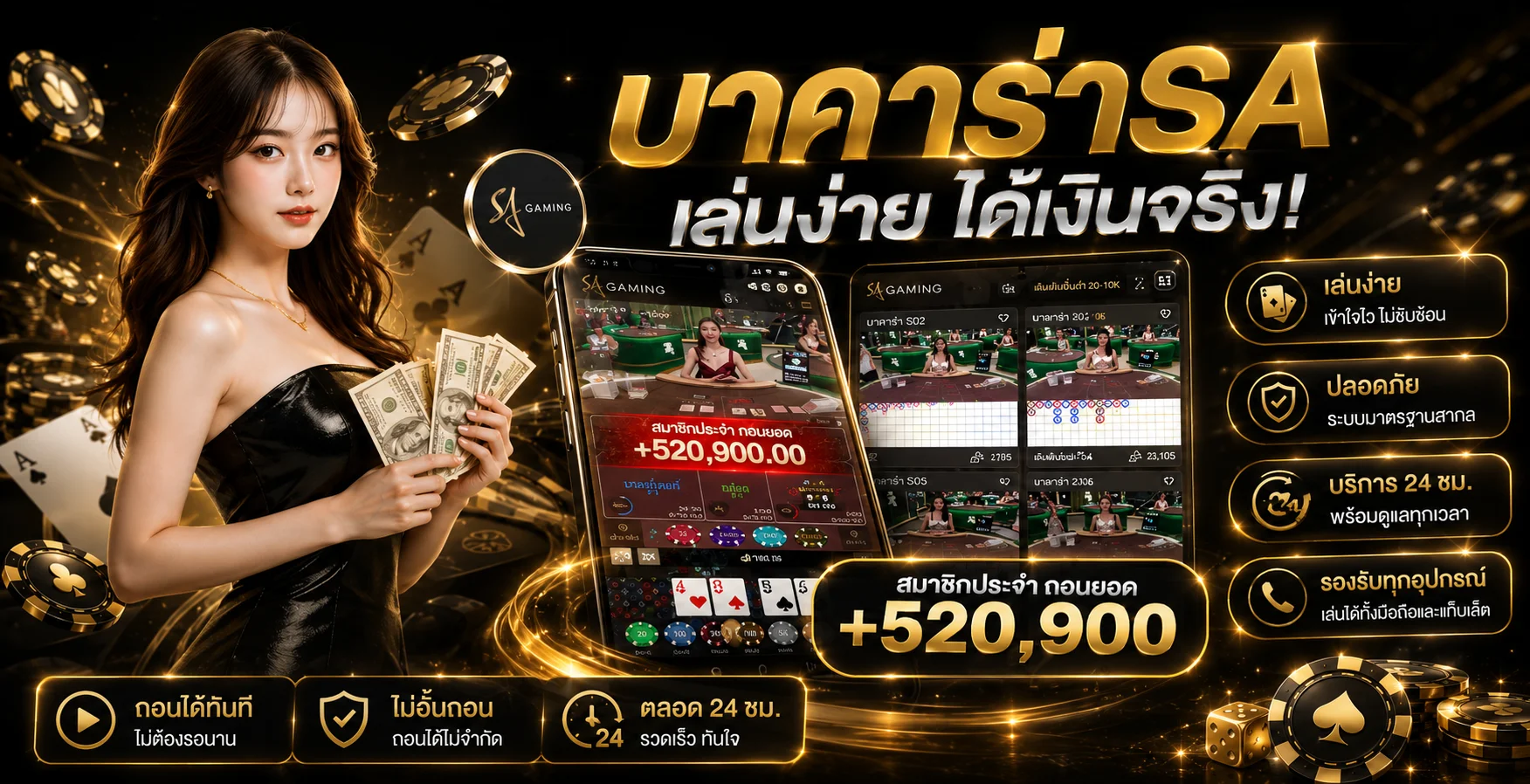 คาสิโนออนไลน์ SHOWBET168 ถ่ายทอดสดดีลเลอร์จริง
